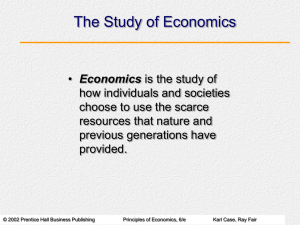 Chapter 1: The Scope and Method of Economics