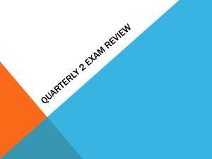Quarterly 2 Exam Review