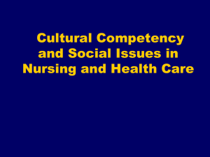 19. Cultural competency and social issues