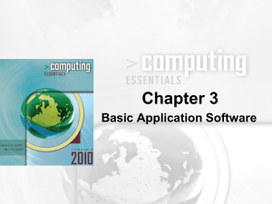 Basic Application Software Chapter 3