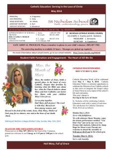 May 2014 Newsletter - Dufferin-Peel Catholic District School Board