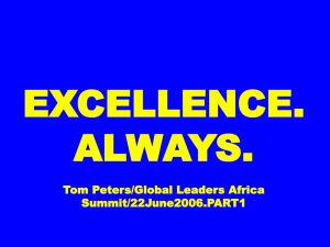 Excellence! - Tom Peters