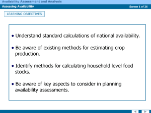 What is food availability? - Food and Agriculture Organization of the