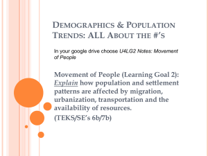 Demographics & Population Trends: ALL About the #'s
