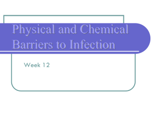 Physical and Chemical Barriers to Infection