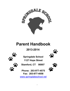 Parent Handbook 2013-2014 - Springdale Elementary School
