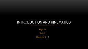 Introduction and Kinematics