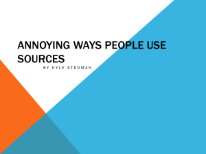 Annoying Ways People Use Sources