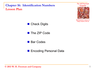 Identification Numbers