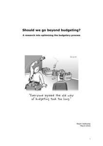 Can we go Beyond Budgeting - Erasmus University Thesis Repository