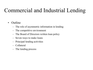 Commercial and Industrial Lending