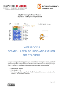 Workbook 8 version 4.5 Scratch A Way to Logo and