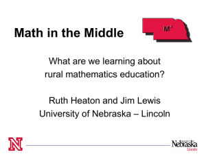 Math in the Middle - University of Nebraska–Lincoln