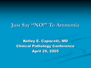 Just Say “NO!” To Ammonia