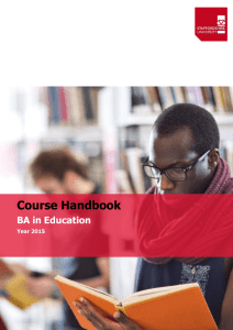 Education BA (Hons) - Staffordshire University