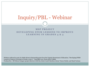 Inquiry Webinar - STEM for Teachers