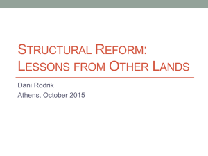 Structural Reform: Lessons from Other Lands