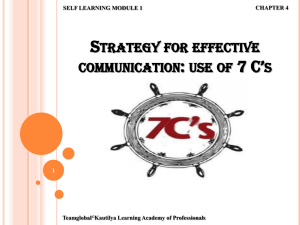 7 C's Of Effective Communication