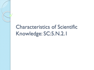 Characteristics of Scientific Knowledge (SC.5.N.2.1)