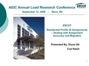 ERCOT Residential Profile ID Assignments