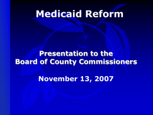 Medicaid Reform - Orange County Comptroller