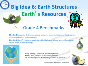 SC.4.E. 6.3, 6.6 - Earth's Resources