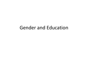 Gender and Education - University of Warwick