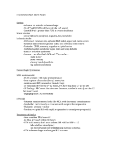 ITE Review: Must Know Neuro Stroke: