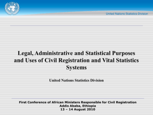 Civil Registration and Vital Statistics in the World