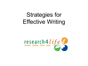 Strategies for Effective Writing ppt