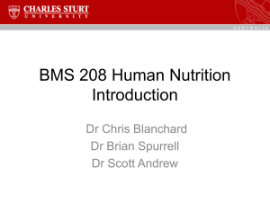 Introduction to nutrition
