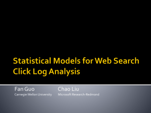 Statistical Models for Web Search Click Log Analysis