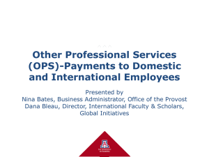 Other Professional Services Compensation (OPS)