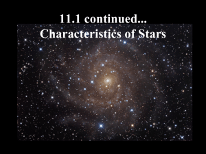 11.1 Characteristics of Stars Ppt