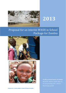 Proposal for an interim WASH in School Package for Zambia