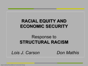 structural racism - Changing Your Life Through Better Money