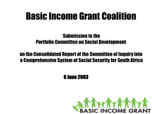 Mobilising a Coalition for Basic Income in South Africa Paper