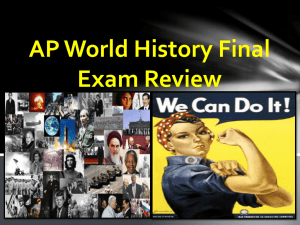 AP World History Final Exam Review