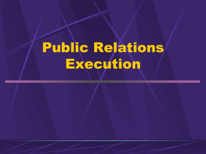 Public Relations Execution