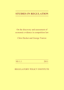 Studies NS 1 1 (3) - Regulatory Policy Institute