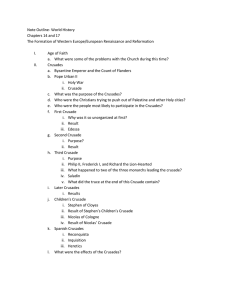 Note Outline- World History Chapters 14 and 17 The Formation of