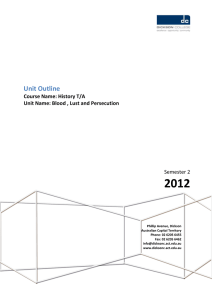 Unit Outline - CLIO History Journal