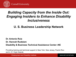 Building Capacity from the Inside Out: Engaging Insiders to Enhance