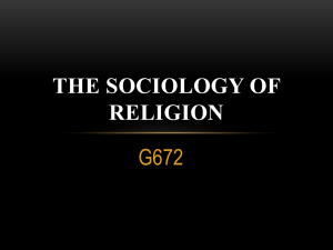 The Sociology Of Religion