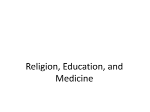 C11-Religion, Education, and Medicine