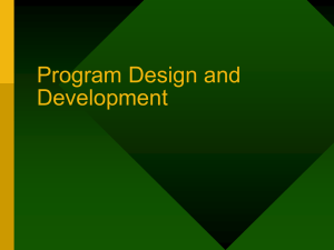chapters 1-3 program design and development