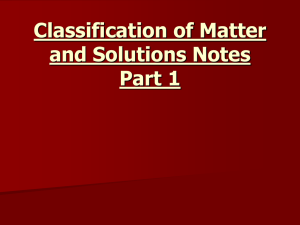 Solutions Notes Part 1 Power Point