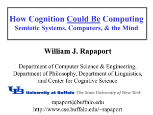 How Cognition Could Be Computing: Semiotic Systems, Computers