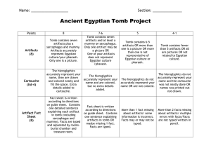 Name: Section: Ancient Egyptian Tomb Project Points 8 7-6 5 4
