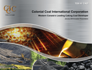 January 2014 Investor - Colonial Coal International Corporation